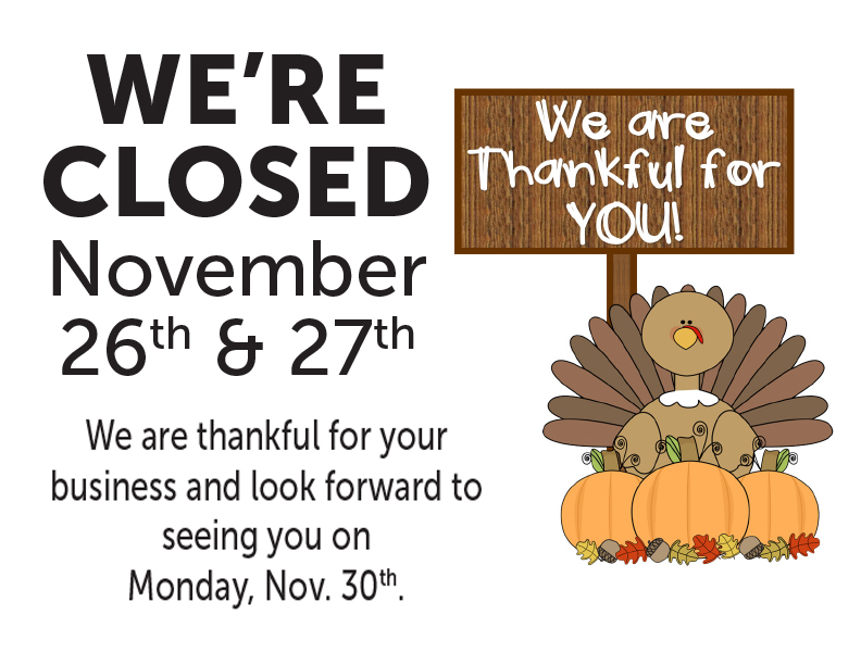 Closed Thanksgiving